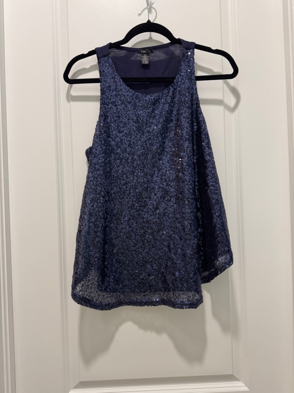 Rue 21 Navy Blue Sequin Camisole